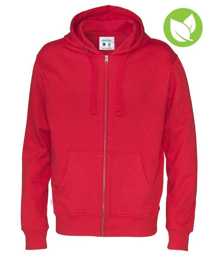 Cottover vest met capuchon heren rood