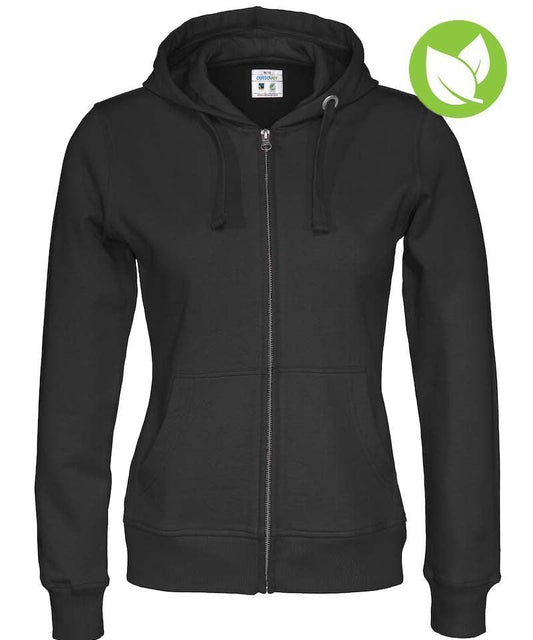 Cottover vest met capuchon dames zwart