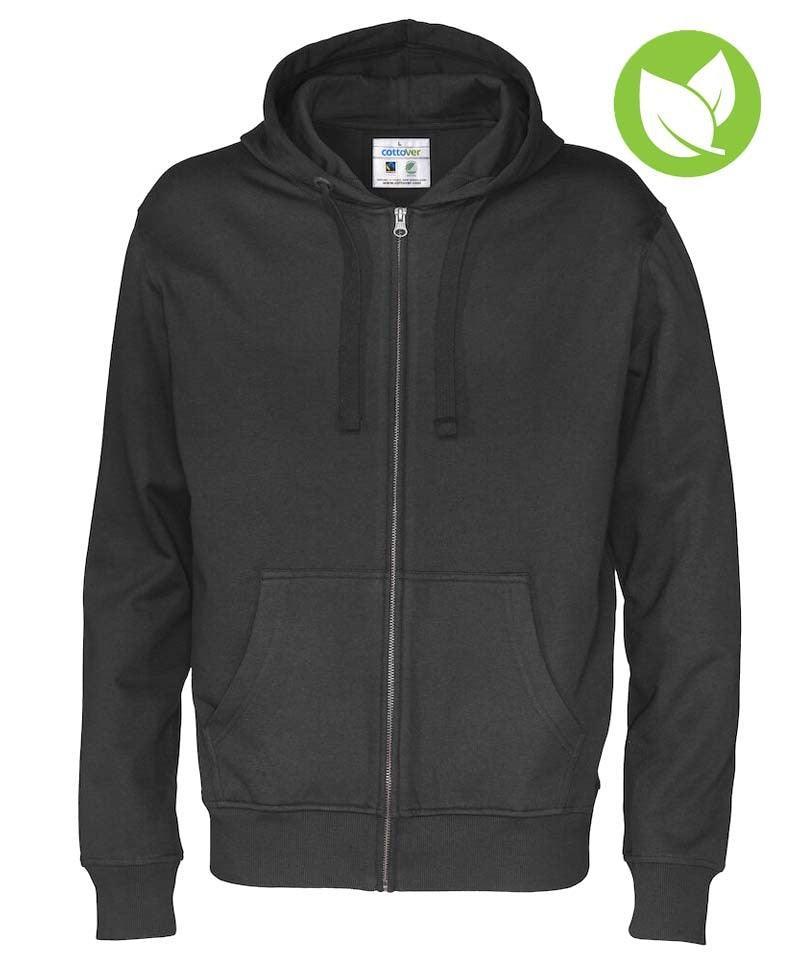 Cottover vest met capuchon heren zwart