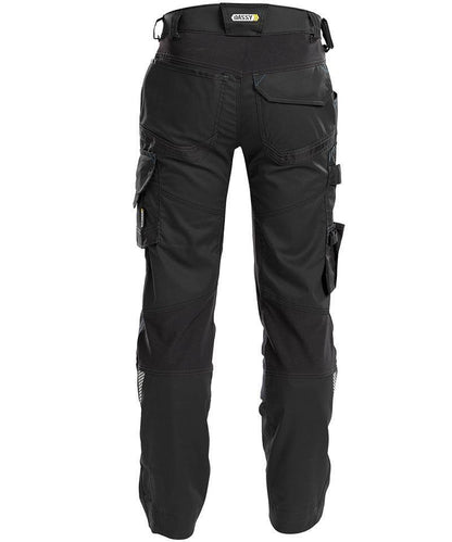 Werkbroek Dassy stretch Dynax zwart achterkant
