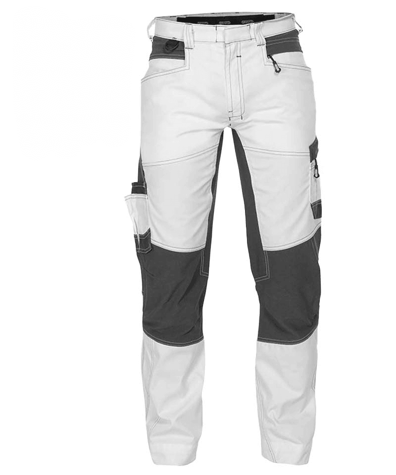 Schildersbroek  stretch Dassy  Helix wit voorkant