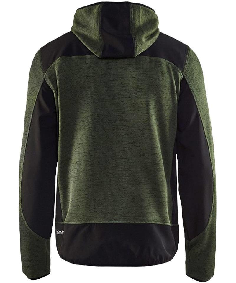 Blaklader vest met Softshell 4930 groen achterkant