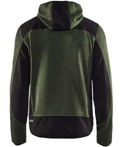 Blaklader vest met Softshell 4930 groen achterkant