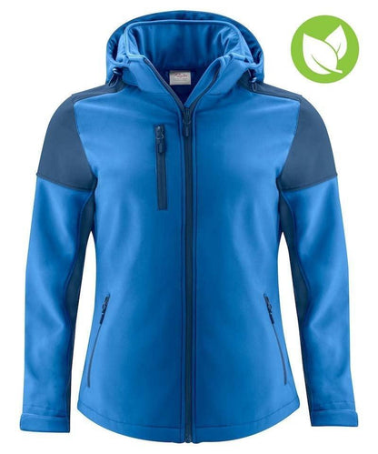 Softshell jas gevoerd Printer Prime Dames blauw navy