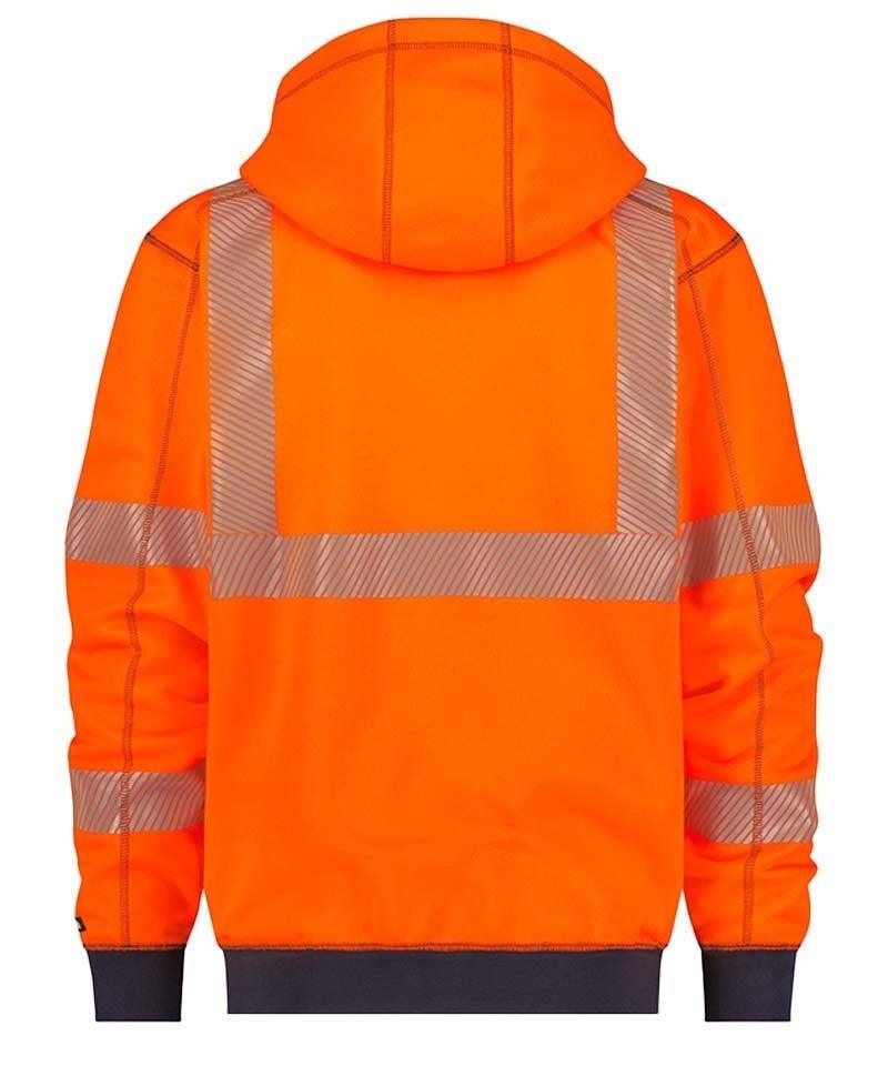 Reflecterende vest high-visibility Dassy Evans oranje achterkant