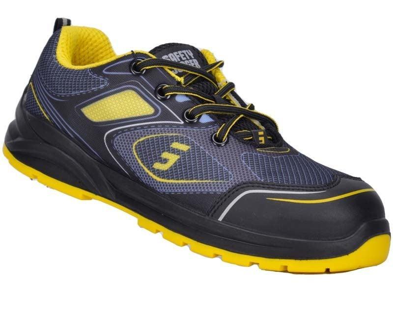 Safety Jogger werkschoenen Cador Geel S1P SRC ESD schuin