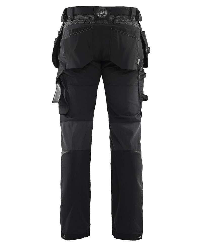 Blaklader werkbroek 4-way stretch 1522 zwart grijs achterkant