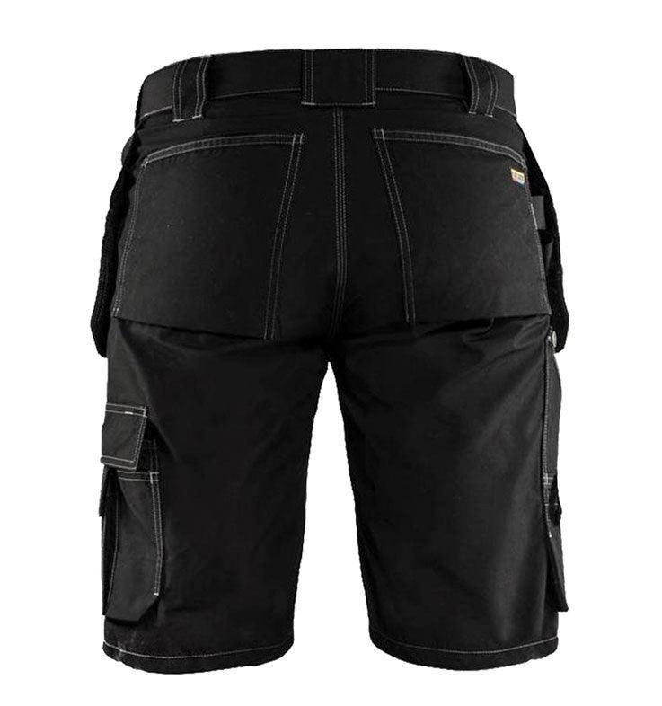 Korte werkbroek Blaklader 1526 zwart achterkant