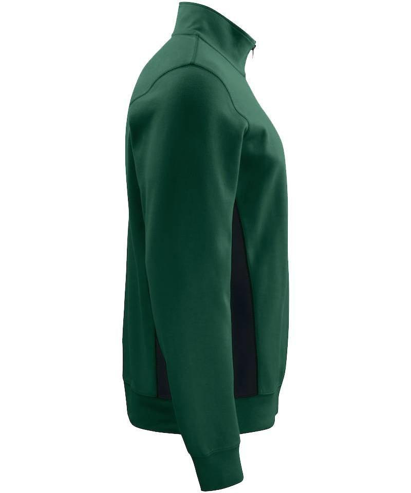 ProJob zipneck sweater 2128 zijkant groen