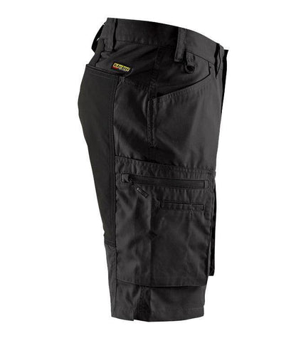 Korte stretch werkbroek Blaklader 1449 Zwart zijkant