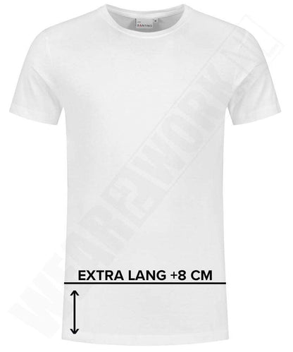 T-shirt extra lang Santino Jace plus wit
