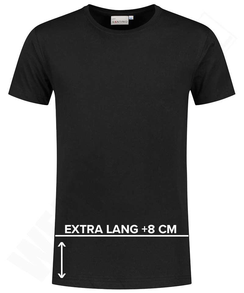 T-shirt extra lang Santino Jace plus zwart