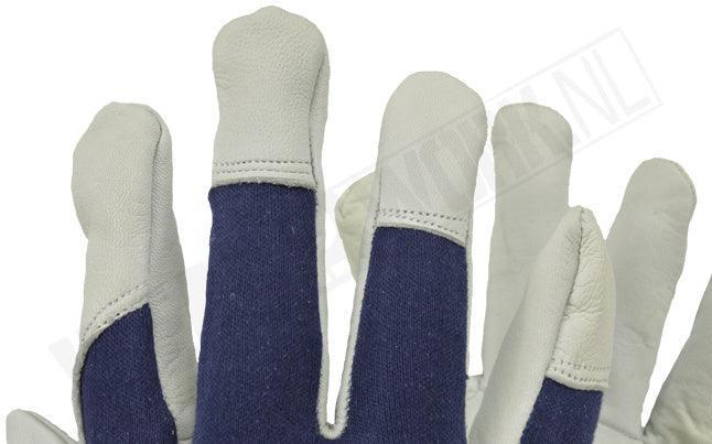 Werkhandschoenen schapenleder klittenband 10179 vingertoppen