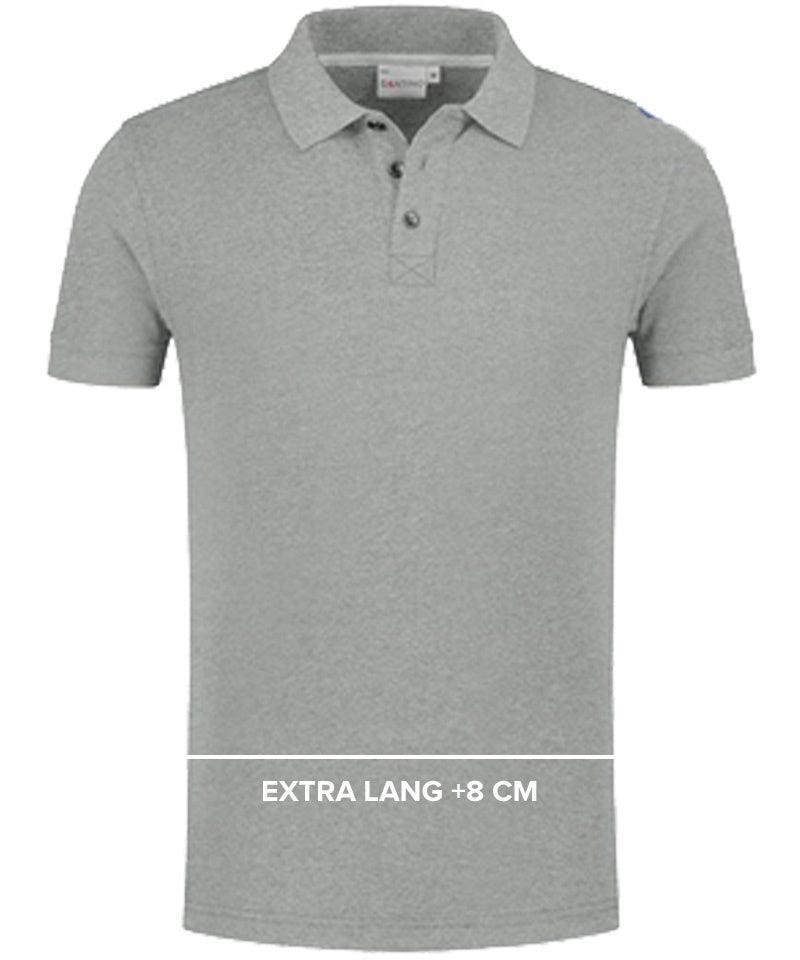 Santino Max+ Poloshirt extra lang +8cm grijs