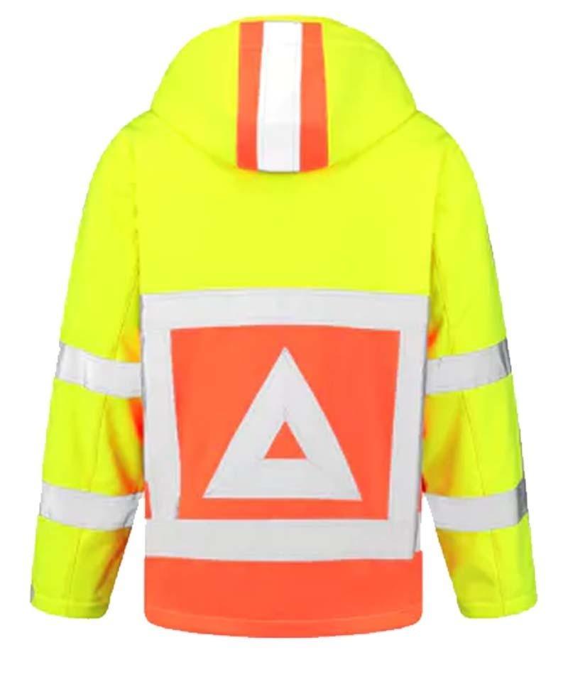 Verkeersregelaar softshell jas RWS achterkant