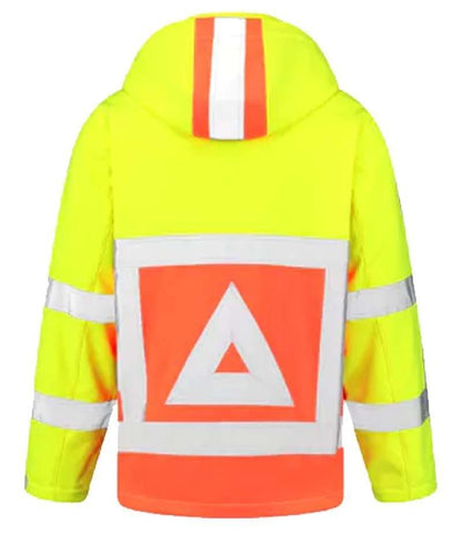 Verkeersregelaar softshell jas RWS achterkant