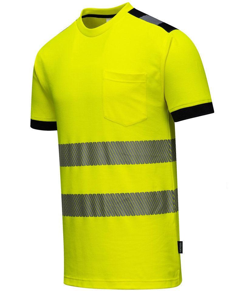High-visibility t-shirt Vision geel zijkant