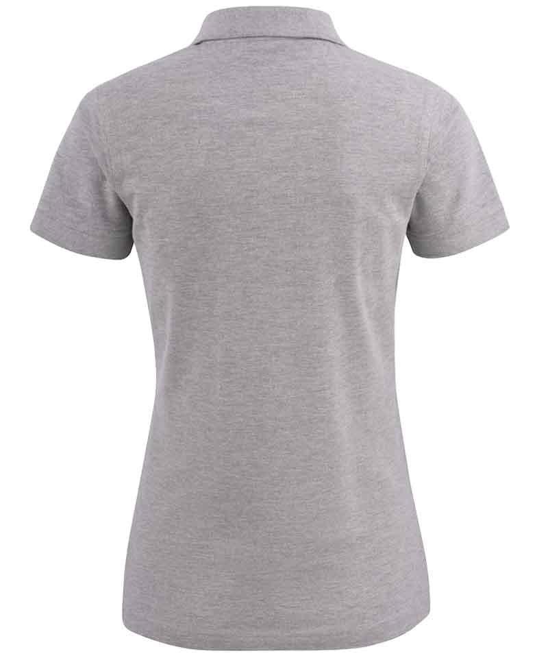 Dames poloshirt Surf stretch Printer achterkant lichtgrijs