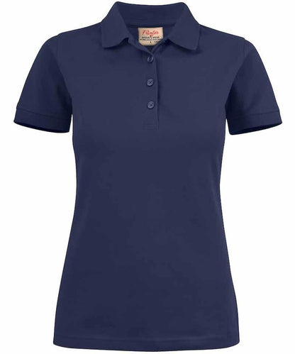 Dames poloshirt Surf stretch Printer navy