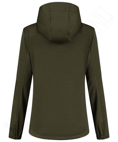 Softshell jack Santino Seattle dames achterkant groen