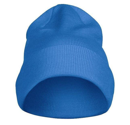 Printer beanie blauw