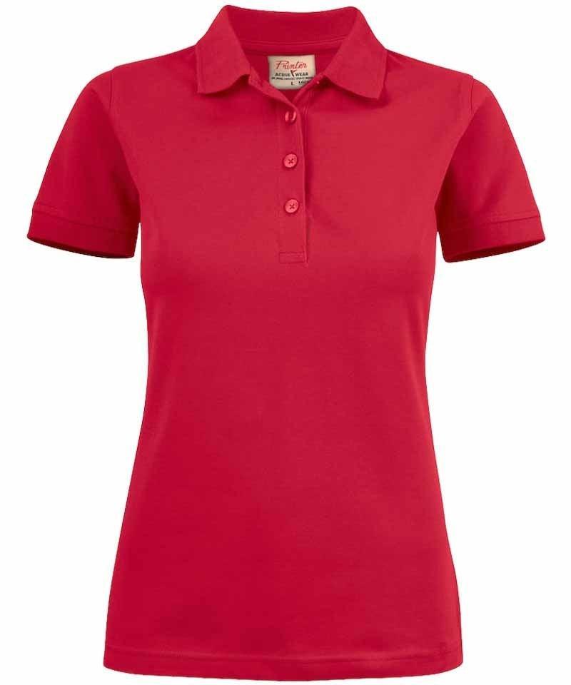 Dames poloshirt Surf stretch Printer rood