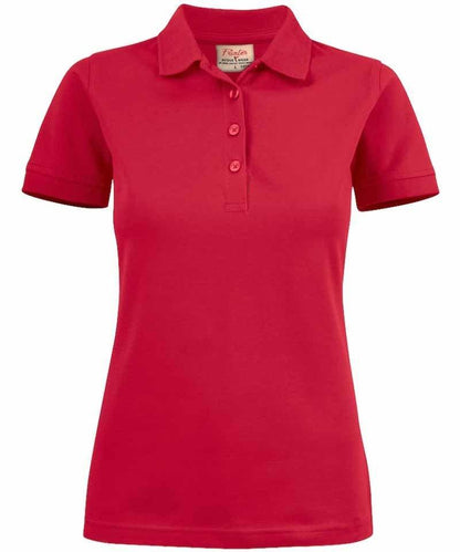 Dames poloshirt Surf stretch Printer rood