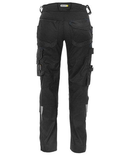 Dames werkbroek Dassy stretch Dynax zwart achterkant