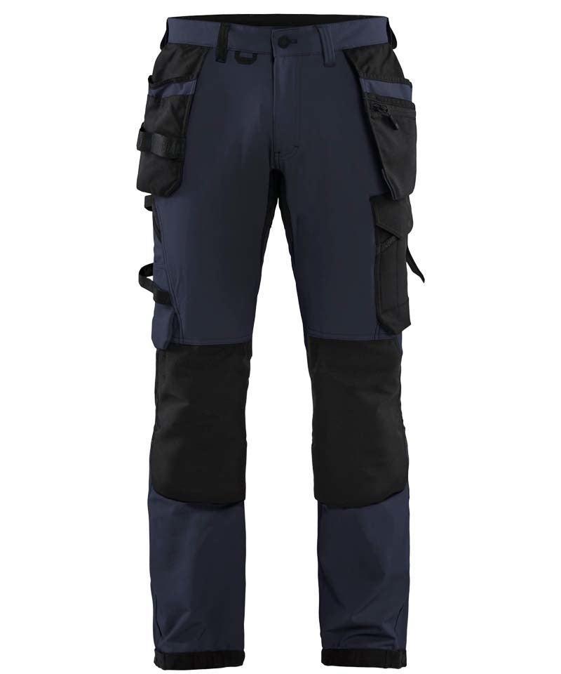 Blaklader werkbroek 4-way stretch 1522 navy zwart voorkant