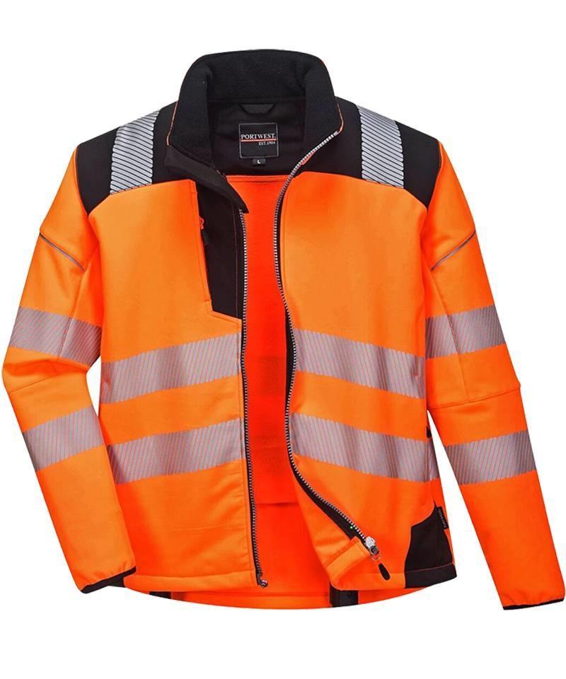 High-Visibility softshell jas Vision oranje rits open