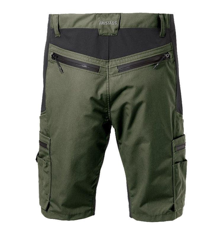 Korte stretch werkbroek Fristads 2702 groen achterkant