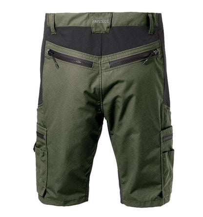 Korte stretch werkbroek Fristads 2702 groen achterkant