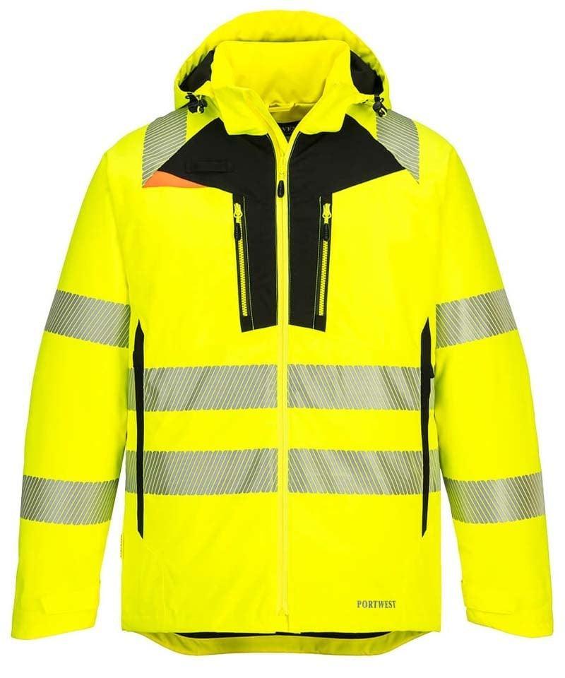 High-visibility gevoerde winterjas DX461 geel