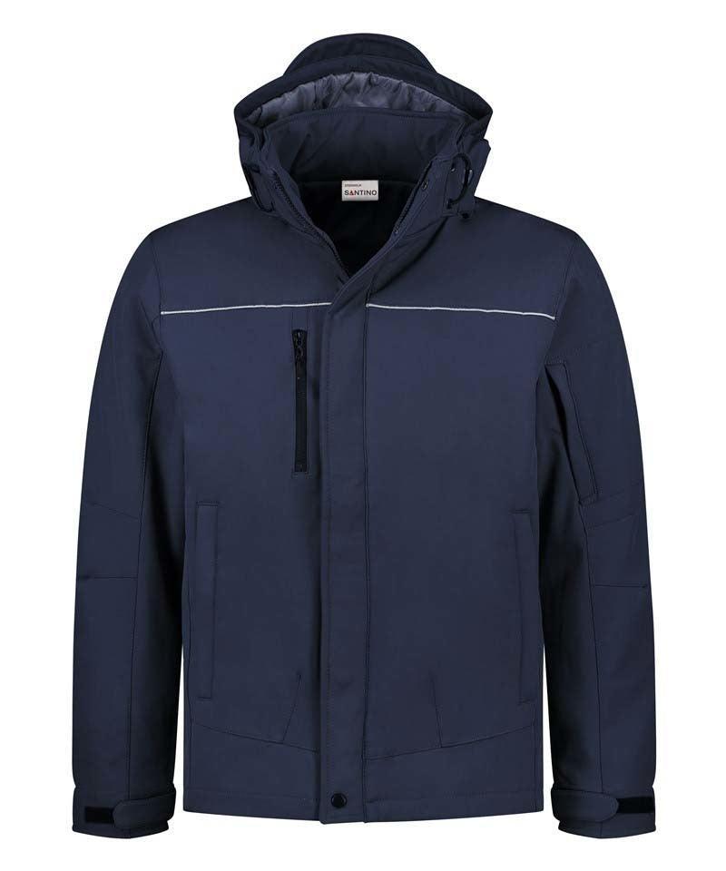 Gevoerde softshell jas Santino Stockholm navy