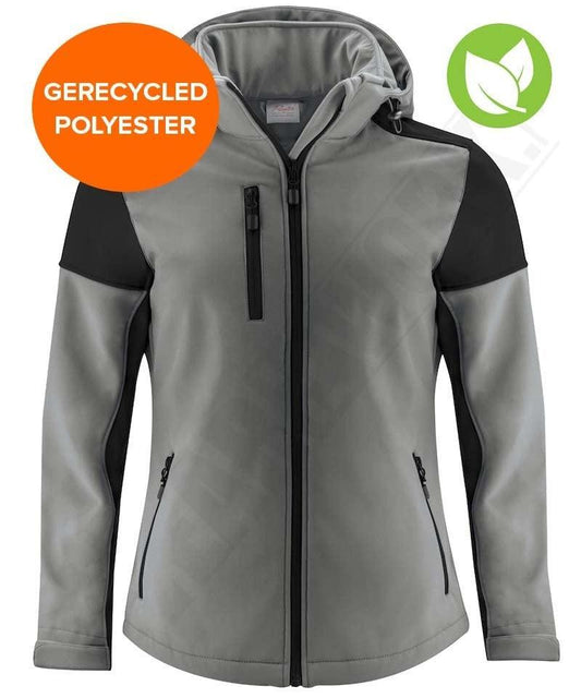 Softshell jas Dames Printer Prime grijs zwart