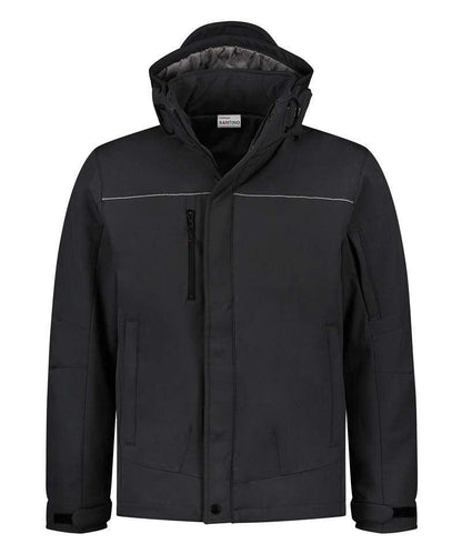 Gevoerde softshell jas Santino Stockholm zwart