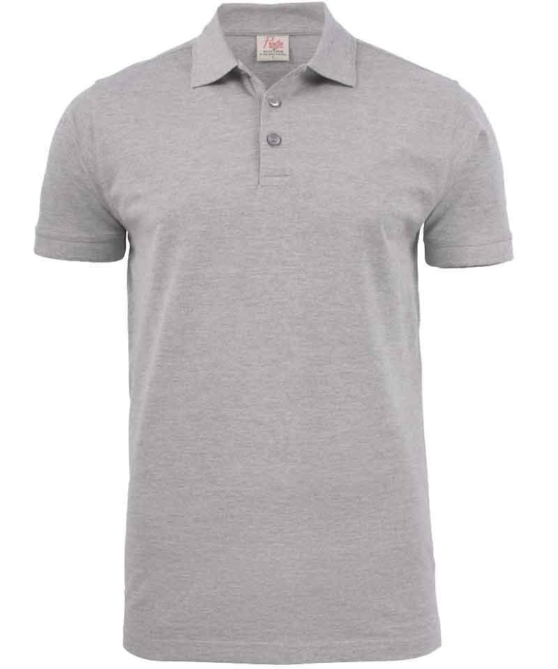 Poloshirt Surf Stretch Printer lichtgrijs