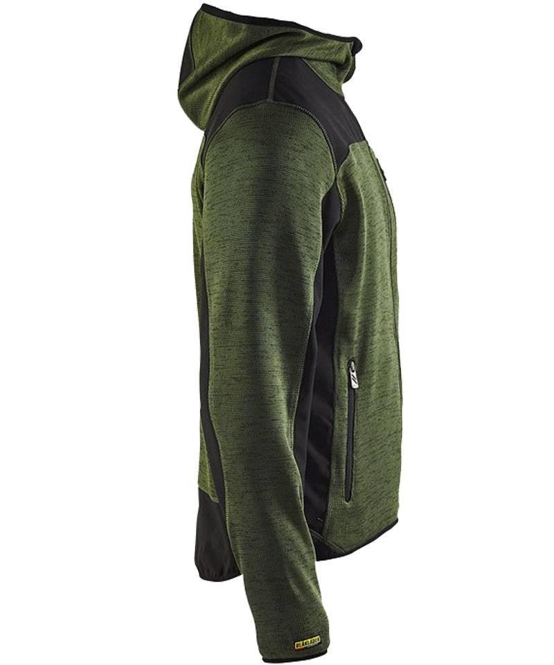 Blaklader vest met Softshell 4930 groen zijkant