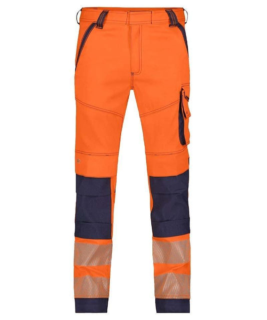 Reflecterende werkbroek stretch Dassy Aruba oranje