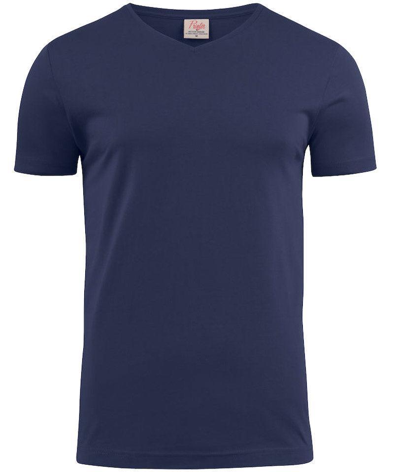 T-shirt v-hals Printer navy