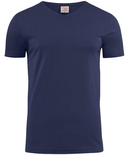 T-shirt v-hals Printer navy