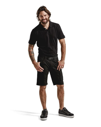 Korte stretch werkbroek Blaklader 1449 Zwart outfit