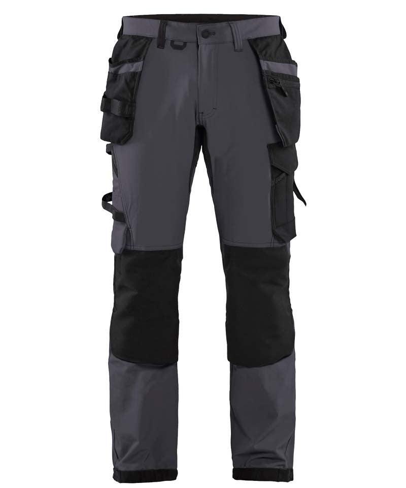 Blaklader werkbroek 4-way stretch 1522 grijs zwart voorkant