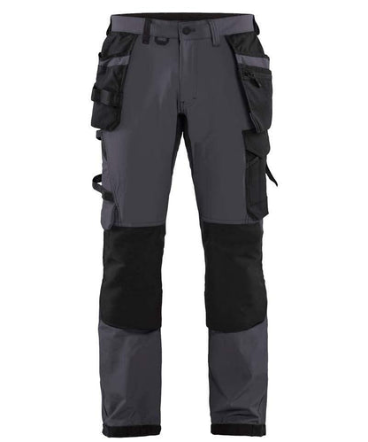 Blaklader werkbroek 4-way stretch 1522 grijs zwart voorkant