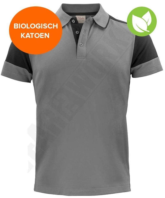 Poloshirt Printer Prime grijs zwart