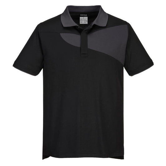 Poloshirt Portwest PW210 zwart-grijs