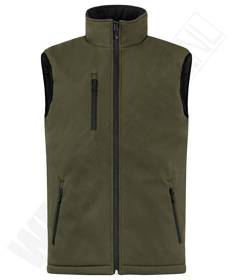 Gevoerde softshell bodywarmer Clique groen