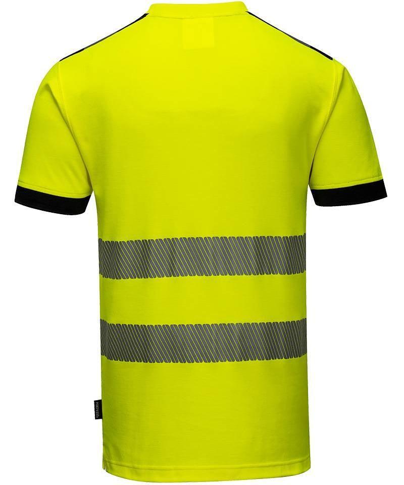 High-visibility t-shirt Vision geel achterkant