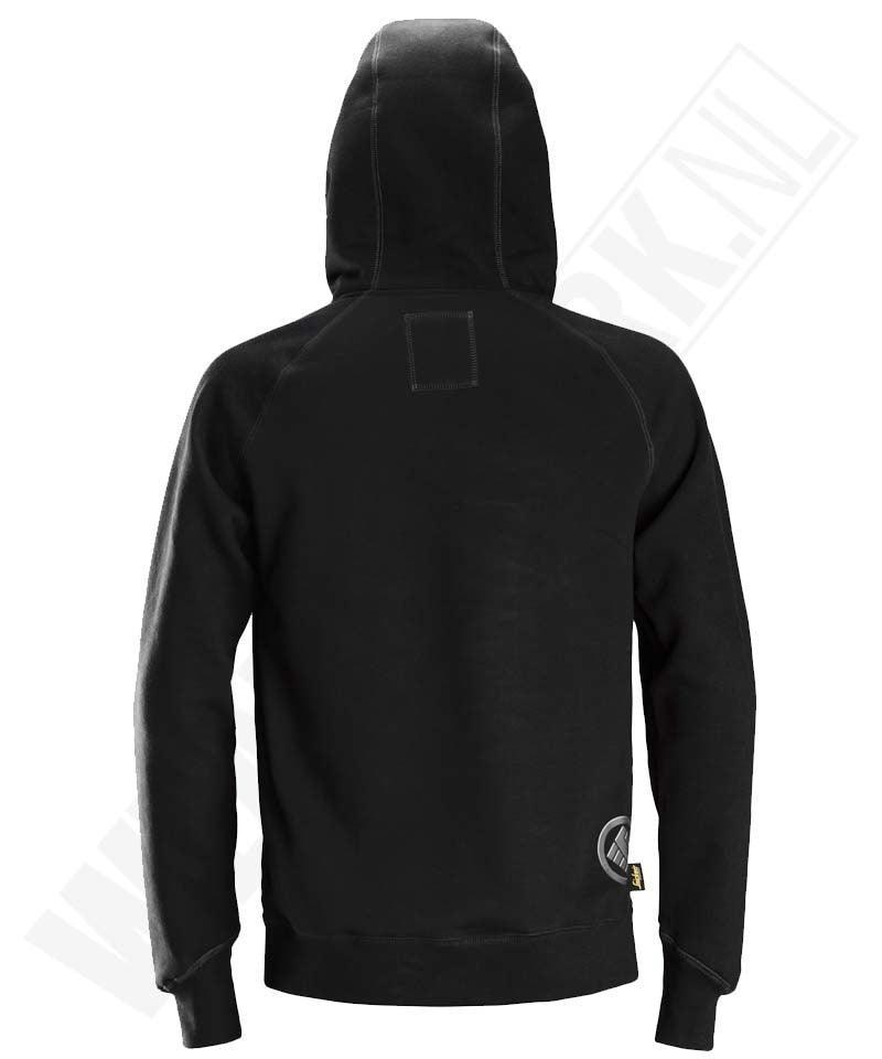 Hoodie Snickers 2889 zwart achterkant