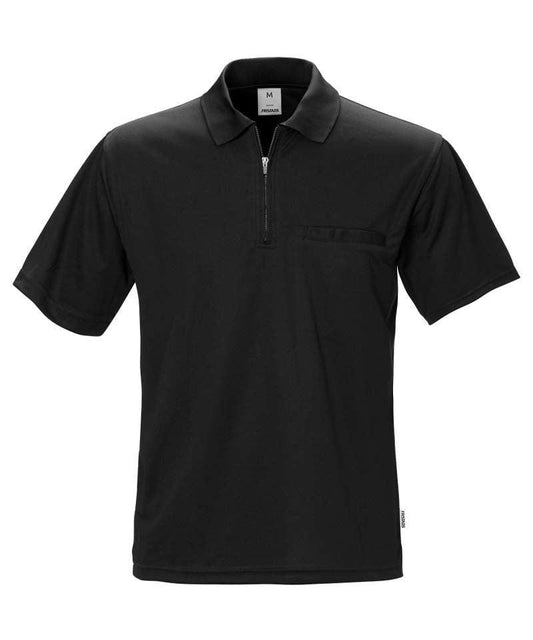 Coolmax poloshirt Fristads 100% polyester 718zwart voorkant